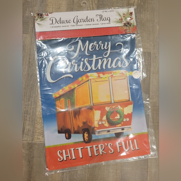 Shitter's Full" garden flag, inspired by National Lampoon's Christmas Vacation - Picture 3 of 5